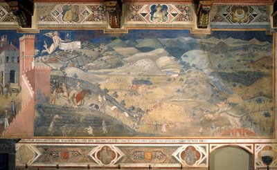 Die Auswirkungen guter Regierung auf dem Land von Ambrogio Lorenzetti