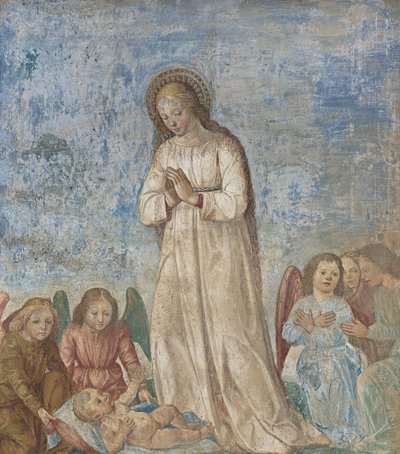 Jungfrau und Engel in Anbetung von Ambrogio da Fossano