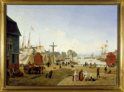 Der Hafen von Honfleur von Louis Garneray, ca. 1820 von Ambroise Louis Garneray