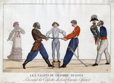 Toilette eines jungen russischen Offiziers von Ambroise Louis Garneray