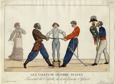 Toilette eines jungen russischen Offiziers, ca. 1815 von Ambroise Louis Garneray