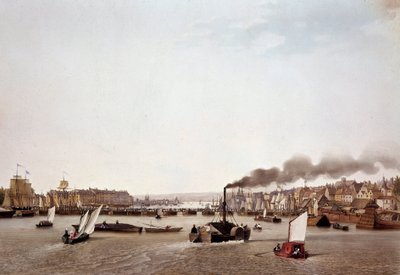 Ansicht des Flussverkehrs auf der Seine nach Rouen von Ambroise Louis Garneray