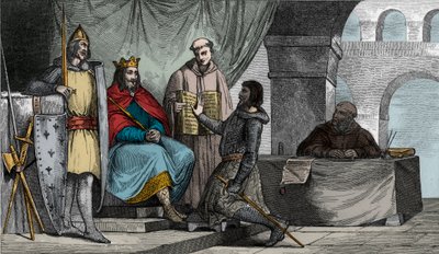 Ludwig II. (848-79) der Stammler erhält einen Treueeid von einem Adligen von Ambroise Tardieu
