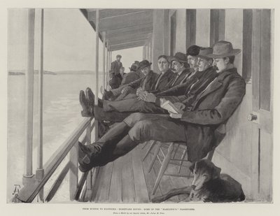Von Euston nach Klondike, Heimwärts, einige der Passagiere von Hamilton von Amedee Forestier