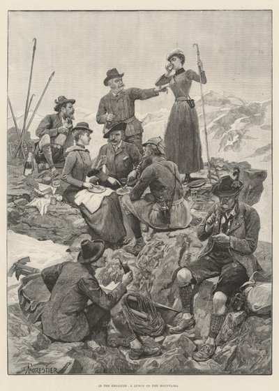 In der Engadine, ein Mittagessen in den Bergen von Amedee Forestier