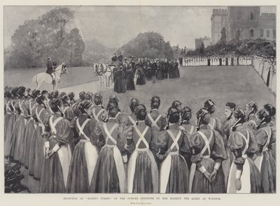 Empfang der Krankenschwestern des Jubiläumsinstituts durch Ihre Majestät die Königin in Windsor von Amedee Forestier