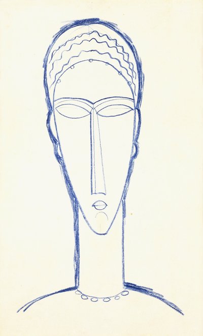 Studie für einen Kopf für eine Skulptur, ca. 1911 von Amedeo Modigliani