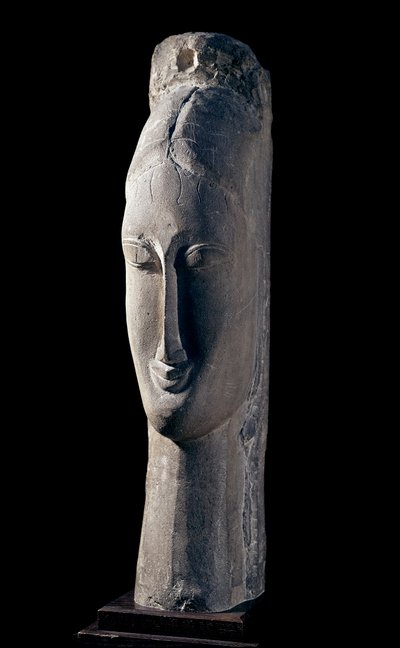 Testa di donna. Frauenkopf. Skulptur von Amedeo Modigliani von Amedeo Modigliani