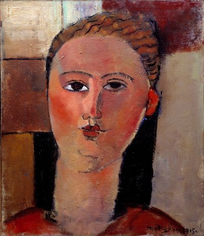 Das rothaarige Mädchen. Gemälde von Amedeo Modigliani (1884-1920) 1915 Höhe 0,40 x 0,36 m Paris, Musée de l