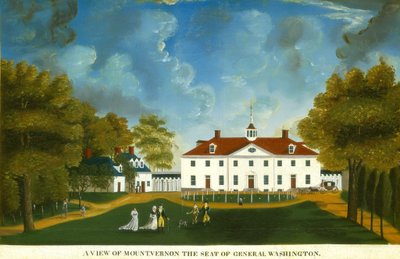 Ein Blick auf Mount Vernon von American 18th Century