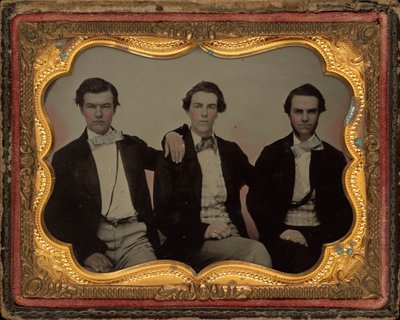 Porträt von drei jungen Männern von American 19th Century