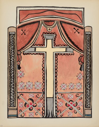 Tafel 13: Design mit Kreuz: Aus dem Portfolio "Spanische Kolonialdesigns von New Mexico" von American 20th Century