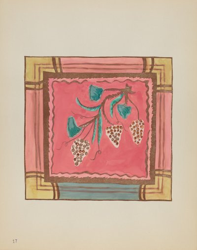 Tafel 17: Trauben, Altarbild: Aus dem Portfolio "Spanische Kolonialdesigns von New Mexico" von American 20th Century