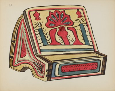 Tafel 18: Lesepult, Llano: Aus dem Portfolio "Spanische Kolonialdesigns von New Mexico" von American 20th Century