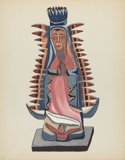 Tafel 31: Unsere Liebe Frau von Guadalupe: Aus dem Portfolio "Spanische Kolonialdesigns von New Mexico" von American 20th Century