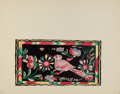 Tafel 44: Bemalte Truhendesigns: Aus dem Portfolio "Spanische Kolonialdesigns von New Mexico" von American 20th Century