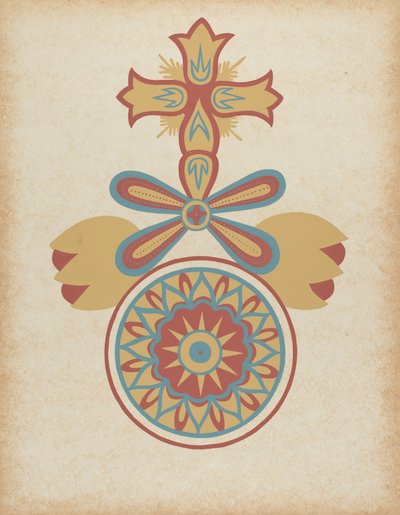 Santa Barbara Missions-Türdesign aus dem Portfolio "Dekorative Kunst des spanischen Kaliforniens" von American 20th Century