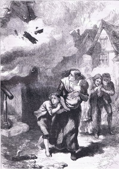 Vorfall beim Brand von Norfolk, Illustration aus Cassells Geschichte der Vereinigten Staaten, veröffentlicht von Cassell, Petter & Galpin, ca. 1900 (Litho) von American English school