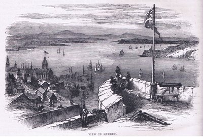 Ansicht in Quebec, Illustration aus Cassells Geschichte der Vereinigten Staaten, veröffentlicht von Cassell, Petter & Galpin, um 1900 (Lithographie) von American English school