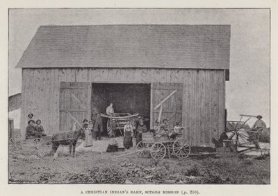 Scheune eines christlichen Indianers, Scugog-Mission (s/w Foto) von American Photographer (after)