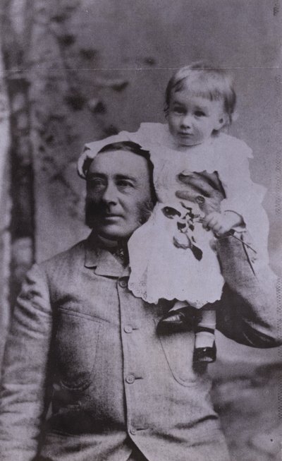 Franklin D. Roosevelt, amerikanischer Politiker und 32. Präsident der Vereinigten Staaten, als Kind mit seinem Vater von American Photographer (after)