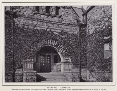 Jamestown, NY: Eingang zur Bibliothek von American Photographer (after)