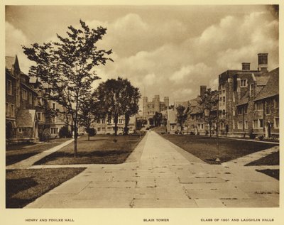 Princeton University: Henry und Foulke Hall; Blair Tower; Class of 1901 und Laughlin Halls von American Photographer (after)
