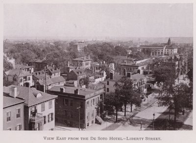 Blick nach Osten vom De Soto Hotel, Liberty Street (s/w Foto) von American Photographer (after)