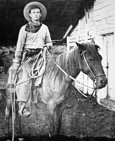 Amerikanischer Cowboy in Kansas, ca. 1880 von American Photographer