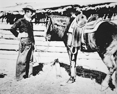 Butch Cassidy (1866-1908/09) mit seinem Pferd von American Photographer