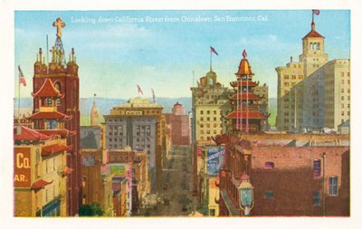 Blick die California Street hinunter von Chinatown, San Francisco, Kalifornien von American Photographer