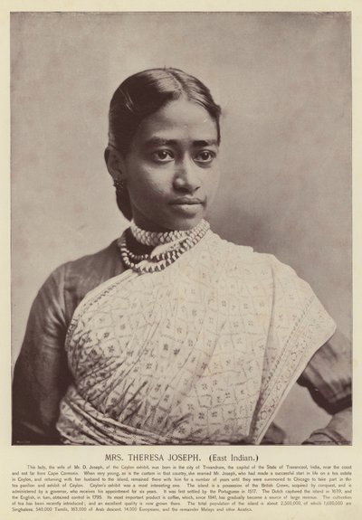 Mrs Theresa Joseph, Ostindierin von American Photographer