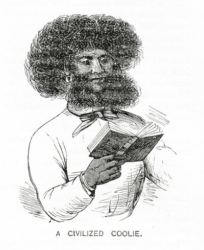 Ein zivilisierter Kuli, Illustration aus Appletons Journal, 4. Mai 1872 von American School