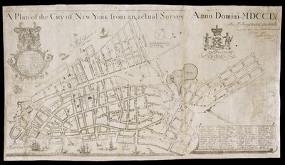 Ein Plan der Stadt New York aus einer tatsächlichen Vermessung von American School