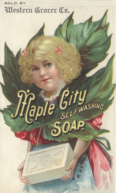 Werbung für Maple City Self Washing Soap, ca. 1880 von American School