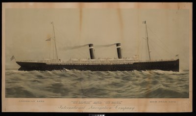 American Line St Louis und St Paul Red Star Line International Navigation Company von American School