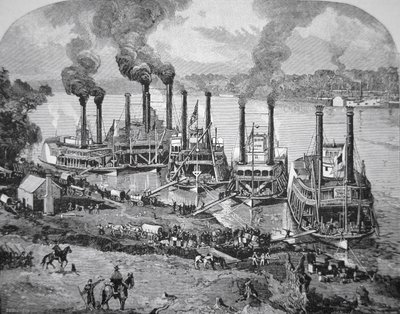 Schlacht von Shiloh, auch bekannt als Pittsburg Landing, April 1862 von American School