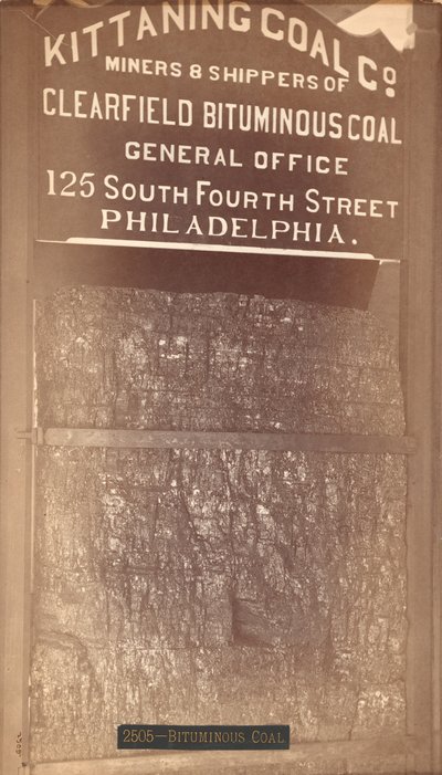 Bituminöse Kohle, Kittaning Coal Co.s Ausstellung, 1876 (Silberalbuminabzug) von American School