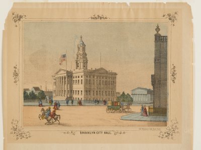 Brooklyn City Hall, veröffentlicht von Charles Magnus, Inc. von American School