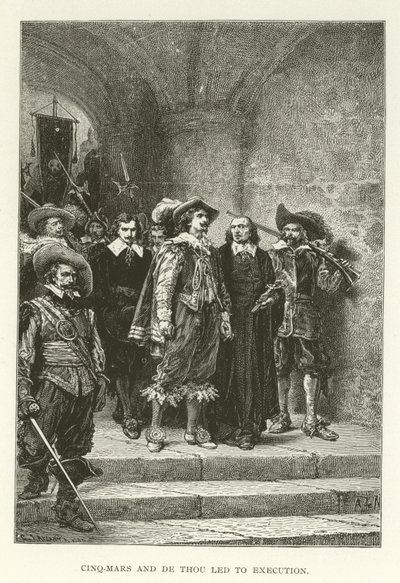 Cinq-Mars und de Thou auf dem Weg zur Hinrichtung von American School