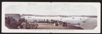 Stadt New York, Brooklyn, Jersey City & Quarantänestation auf Staten Island, ca. 1850 von American School