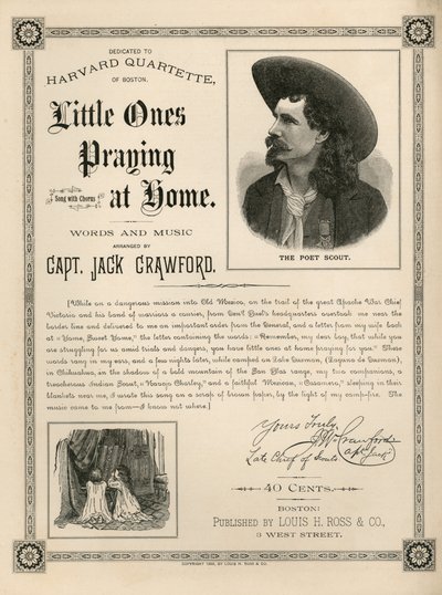 Titelblatt der Partitur für Kleine, die zu Hause beten von American School