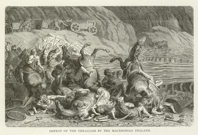Niederlage der Thraker durch die makedonische Phalanx von American School