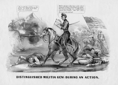 Ausgezeichneter Milizgeneral während einer Aktion von American School