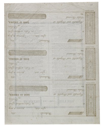 Dixie, gedruckt auf der Rückseite eines Schecks, 1861 von American School