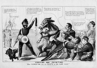 Kämpfen und Ohnmacht: dieser durchdringende Schrei - er fällt auf dem Schlachtfeld in Ohnmacht, veröffentlicht von Strong Litho, New York, ca. 1852 von American School