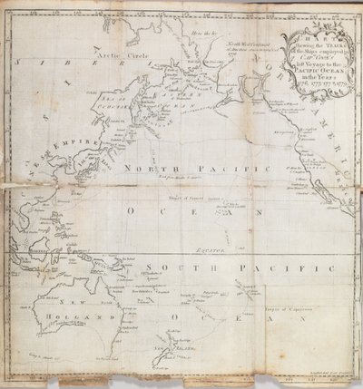 Frontispizkarte aus "A Journal of Captain Cook