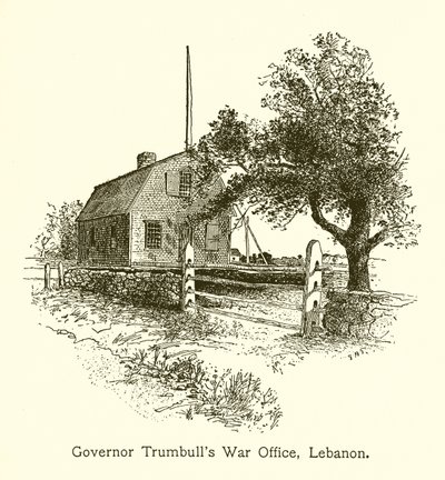 Gouverneur Trumbulls Kriegsbüro, Lebanon, Connecticut von American School