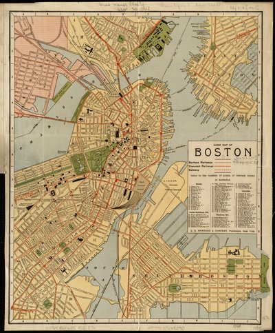 Stadtplan von Boston von American School