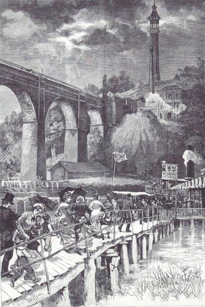 High Bridge über den Harlem River, die frisches Wasser von Westchester County zum Central Park Reservoir führt von American School